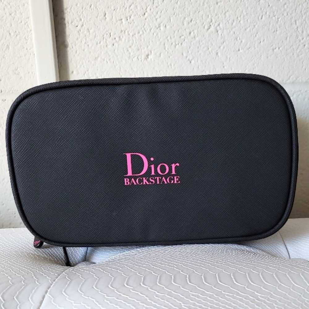 Dior Backstage Black Make-up  Zipper Pouch - Picture 2 of 14